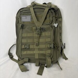 USCCA Military Green Tactical Backpack Adjustable Straps Multi Pocket Gorpcore